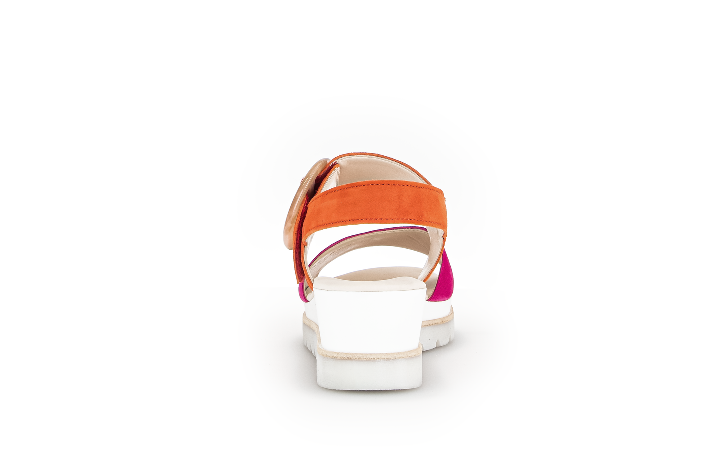 Gabor 44.645.13 Pink & Orange Velcro Slingback Sandals