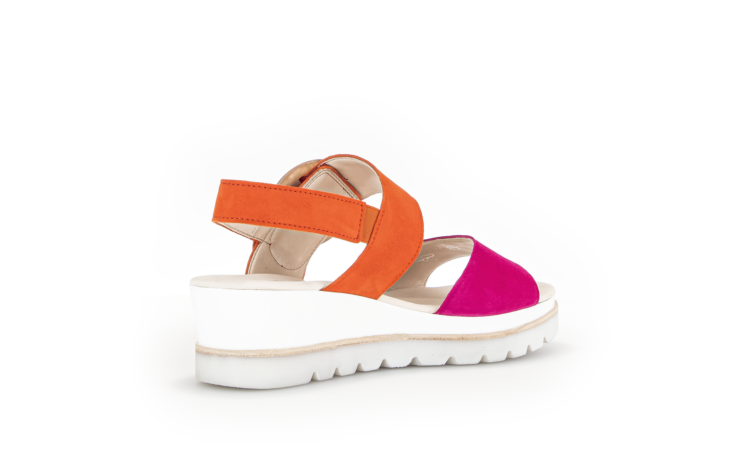 Gabor 44.645.13 Pink & Orange Velcro Slingback Sandals