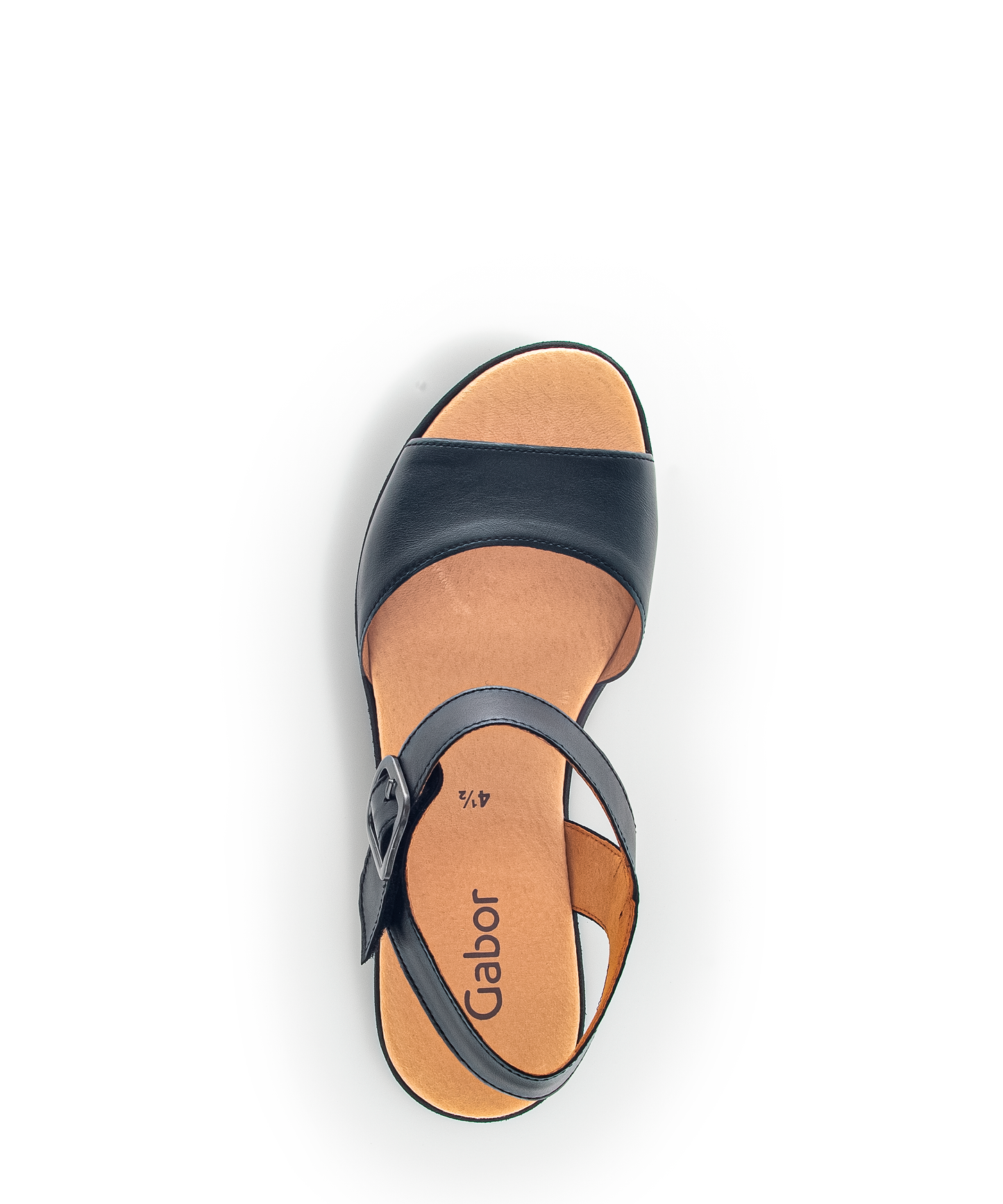 Gabor 44.651.27 Black Slingback Wedge Sandals