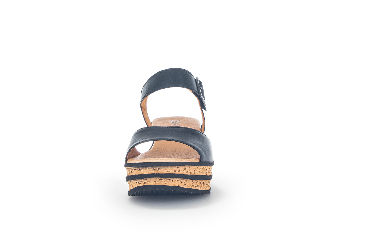 Gabor 44.651.27 Black Slingback Wedge Sandals