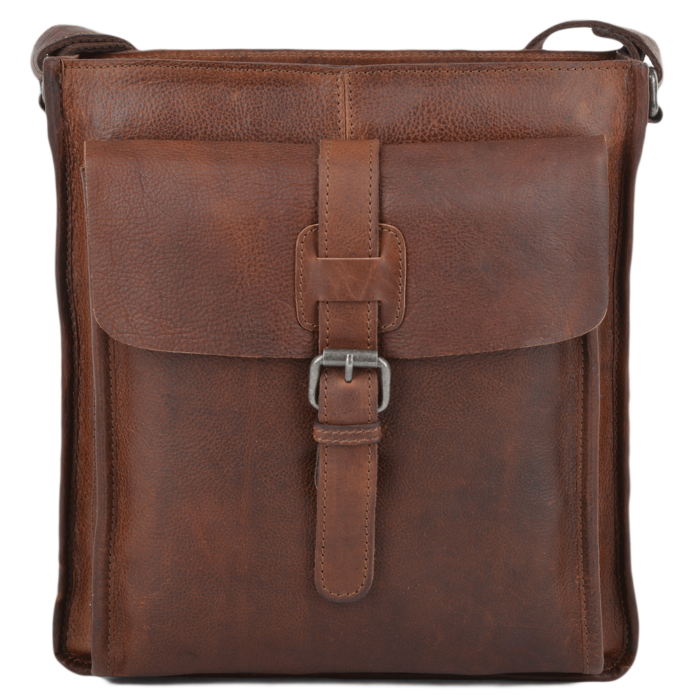 Ashwood Leather 4552 Tan/Brown Milled VT Body Bag