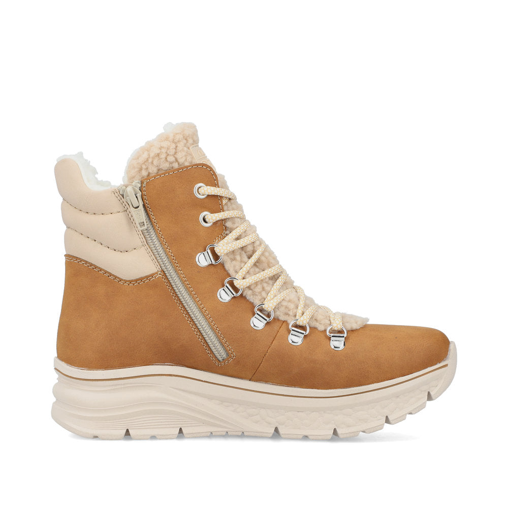 Rieker 48030-24 Tan Brown Lace Boots