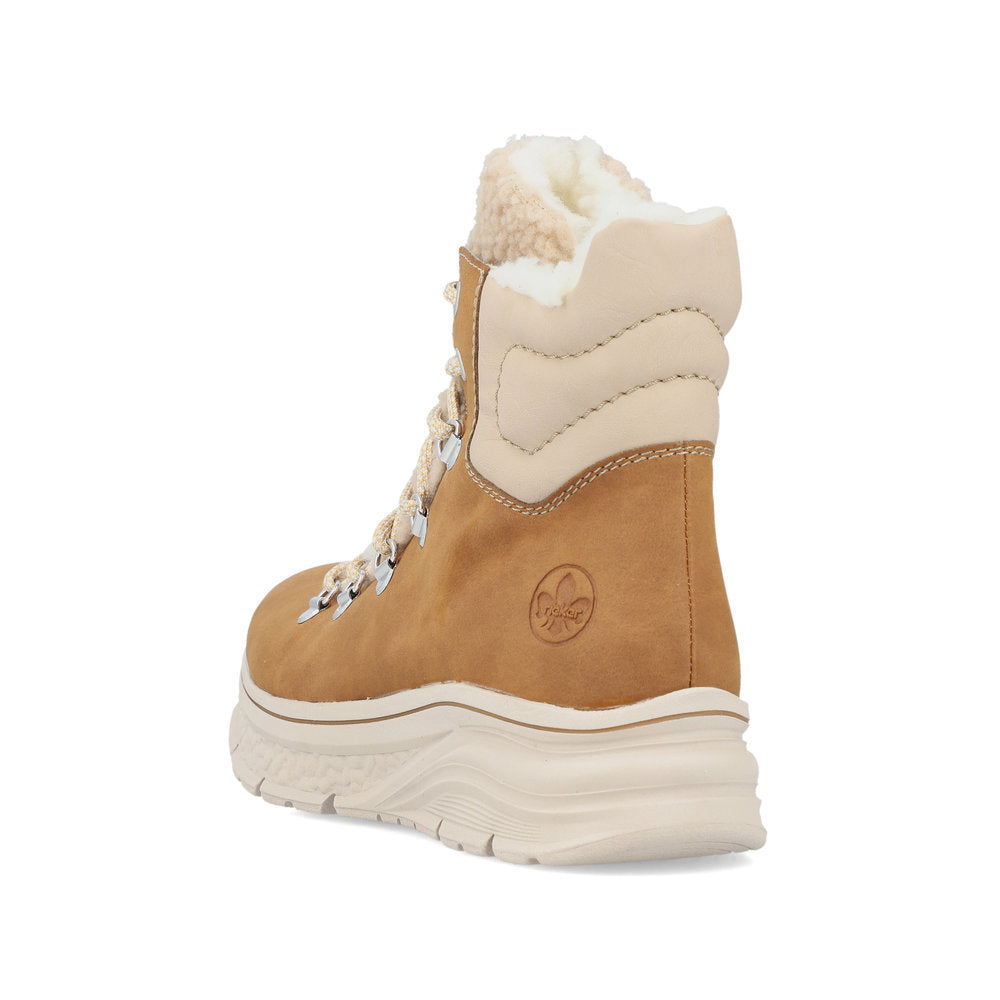 Rieker 48030-24 Tan Brown Lace Boots