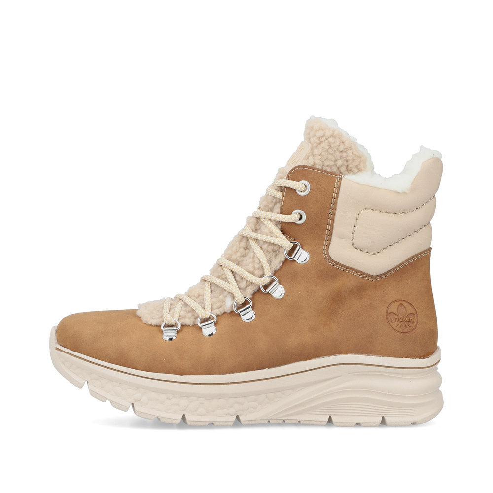 Rieker 48030-24 Tan Brown Lace Boots