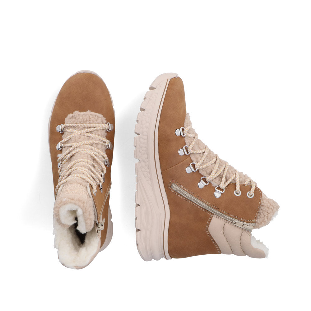 Rieker 48030-24 Tan Brown Lace Boots