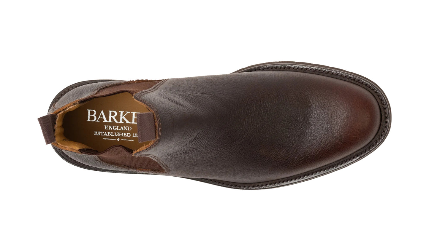 Barker 482587 Camborne Brown Pull Up Grain Chelsea Boots