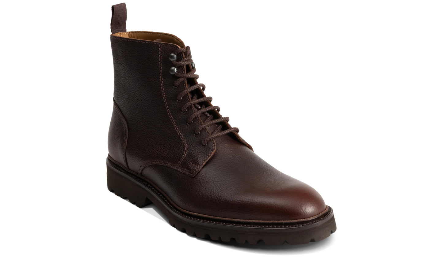 Barker 482637 Newquay Brown Pull Up Grain Lace Boots