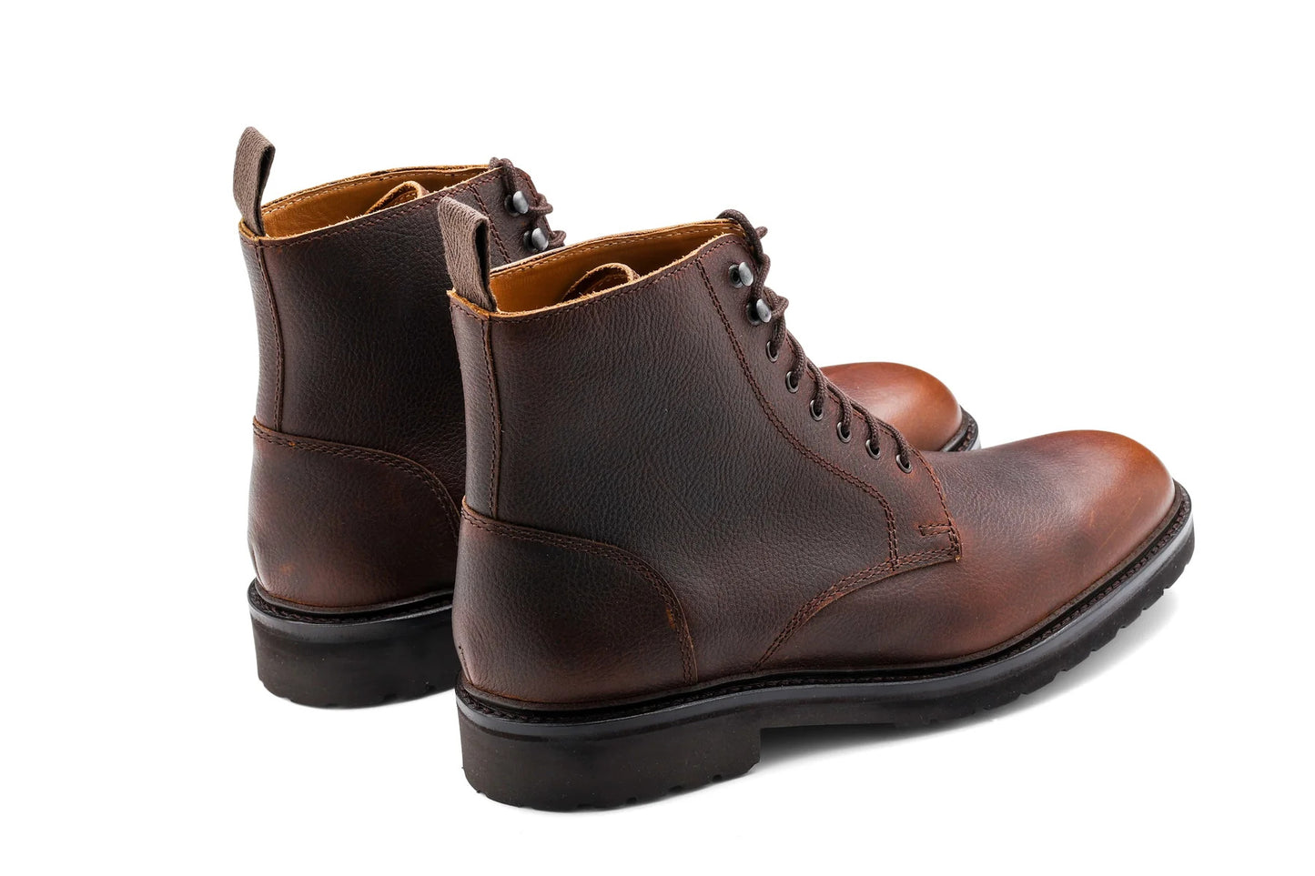 Barker 482637 Newquay Brown Pull Up Grain Lace Boots