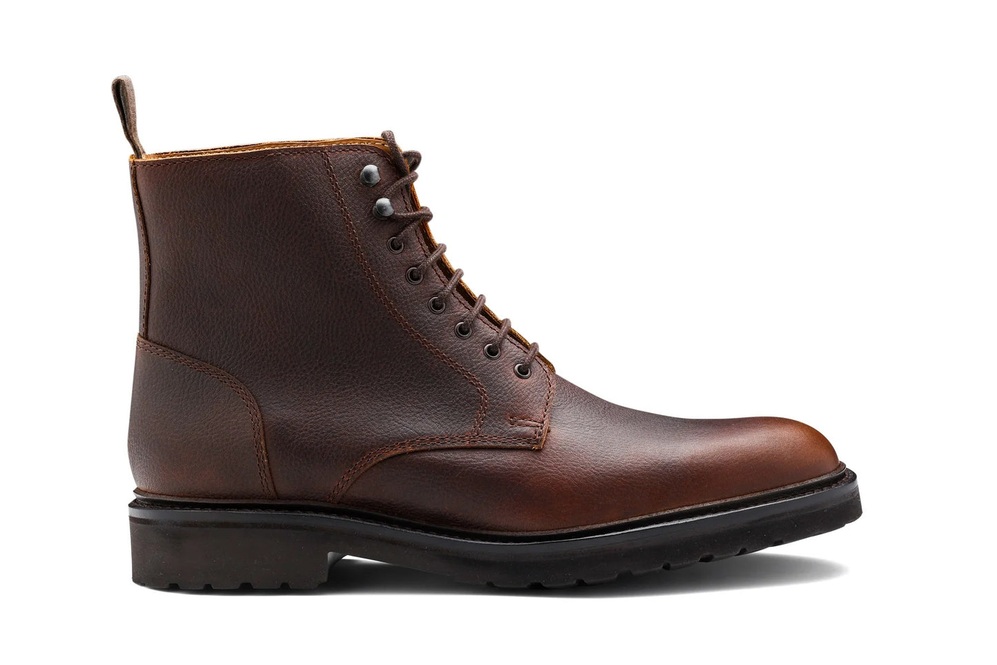 Barker 482637 Newquay Brown Pull Up Grain Lace Boots