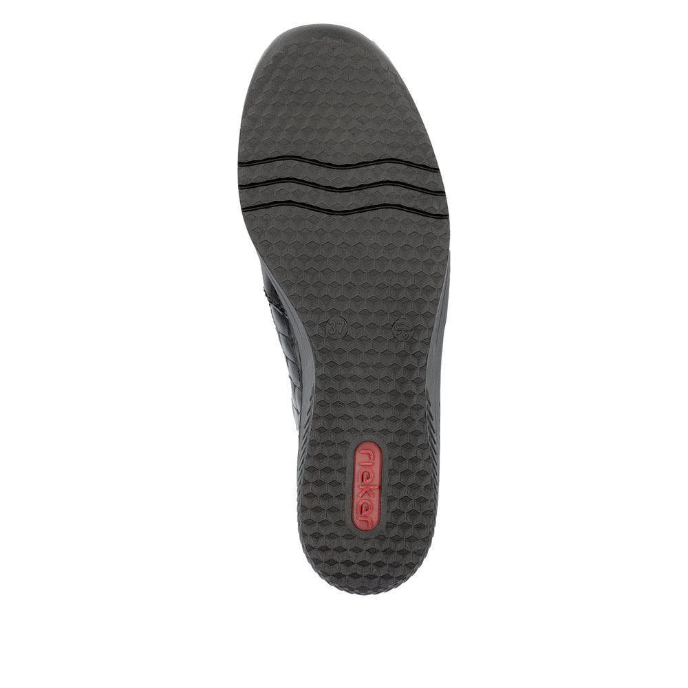 Rieker 48752-00 Black Patent Croc Slip On Shoes