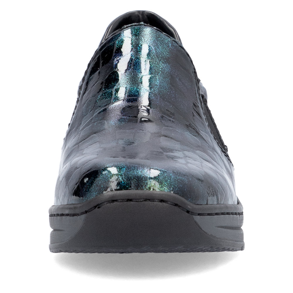 Rieker 48752-92 Blue/Green Multi Slip On Shoes