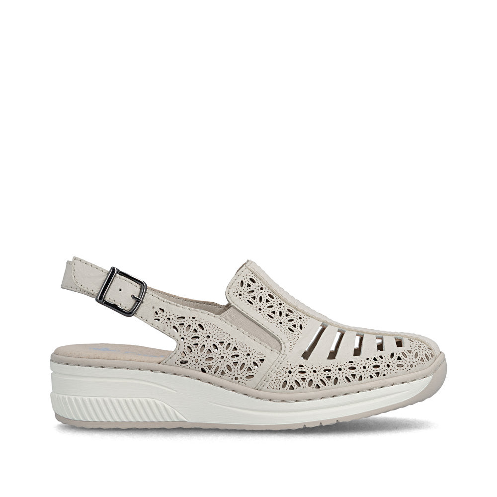 Rieker 48763-60 Beige E Fit Slingback Shoes