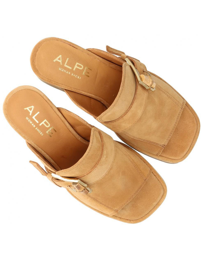 Alpe 5125 11 27 Tan Slip On Block Heels