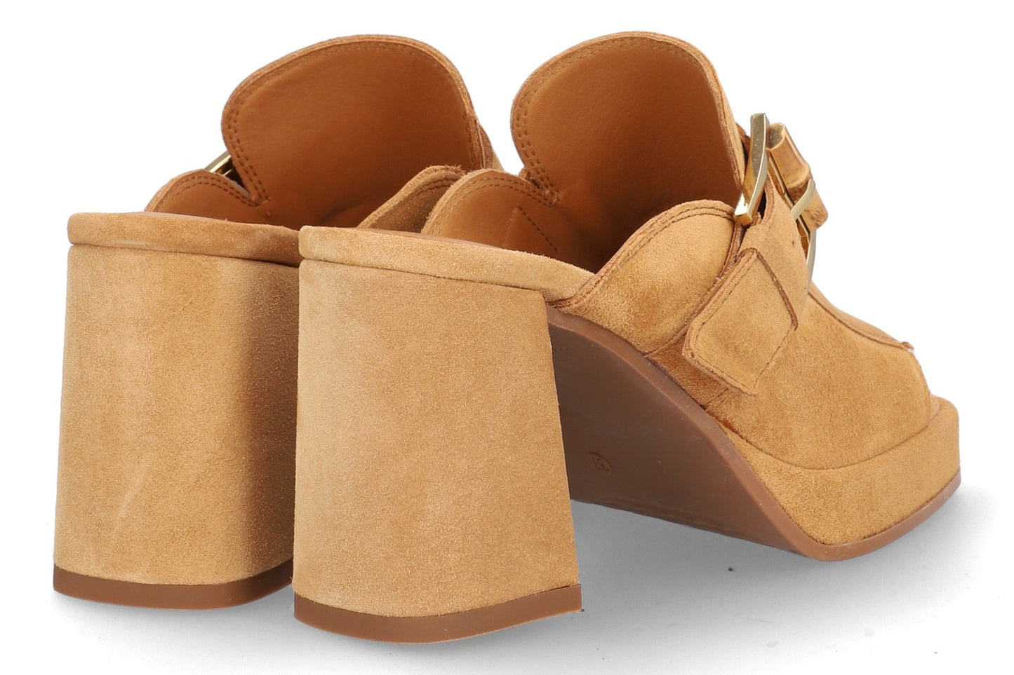 Alpe 5125 11 27 Tan Slip On Block Heels