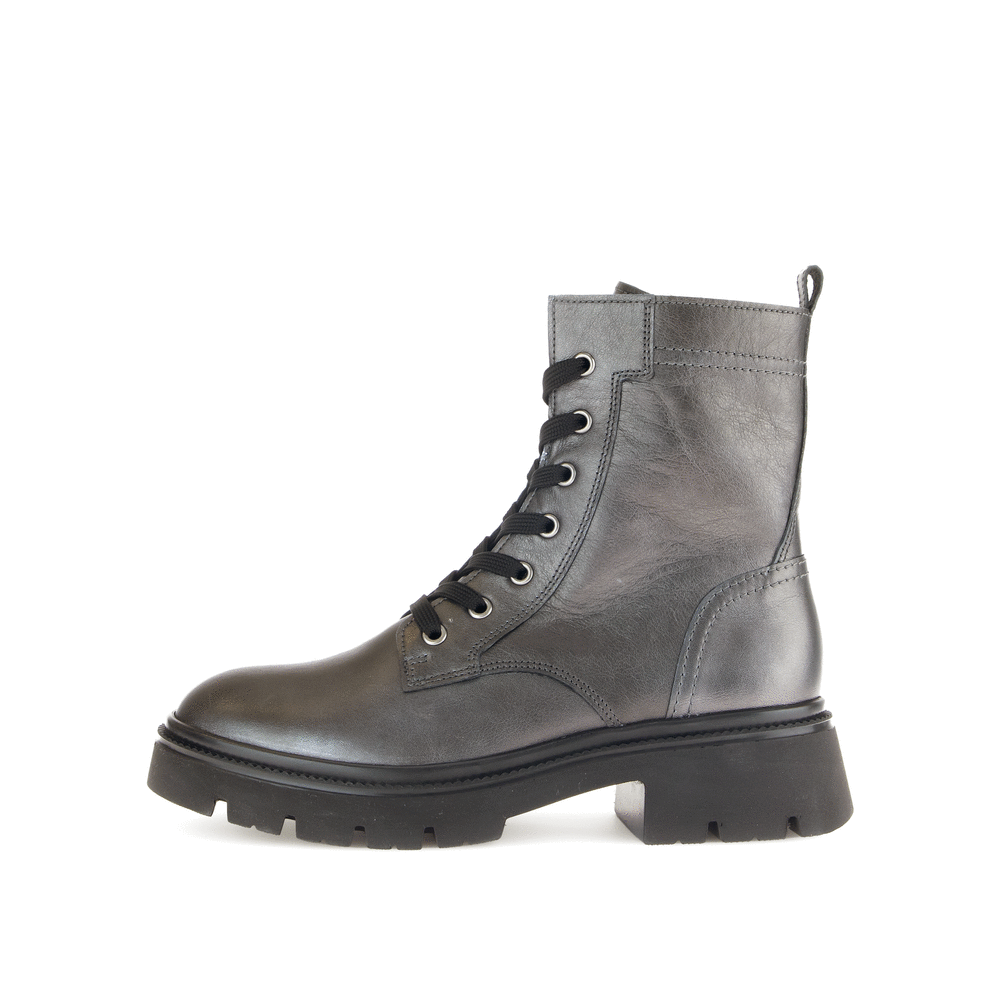 Gabor 51.852.69 Dark Grey Antique Silver Lace Ankle Boots