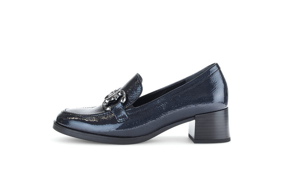Gabor 52.132.86 Comfort Navy Slip On Block Heels