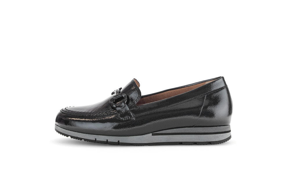 Gabor 52.412.97 Comfort Black Slip On Moccasins