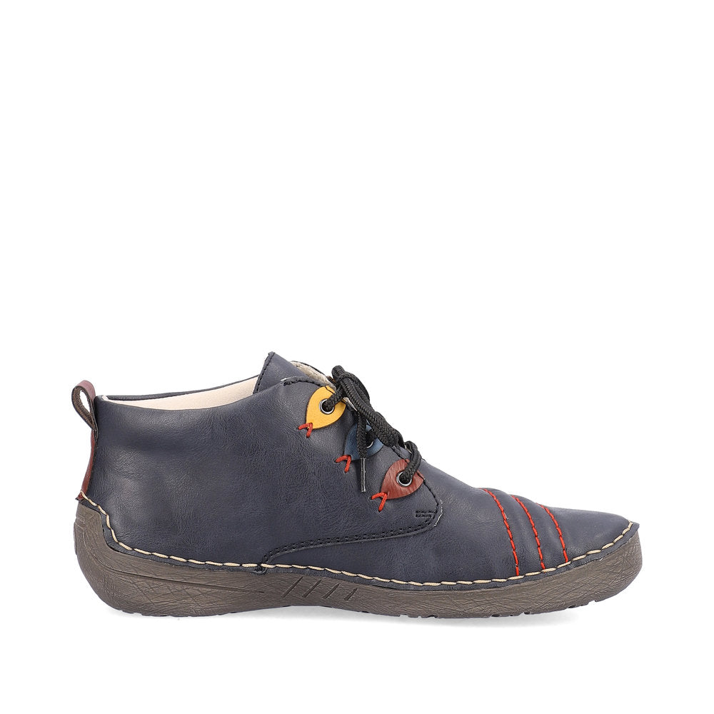 Rieker 52509-14 Navy Blue Combi Lace Shoes