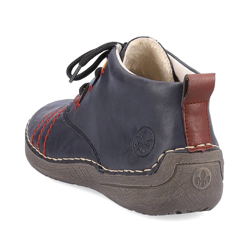 Rieker 52509-14 Navy Blue Combi Lace Shoes