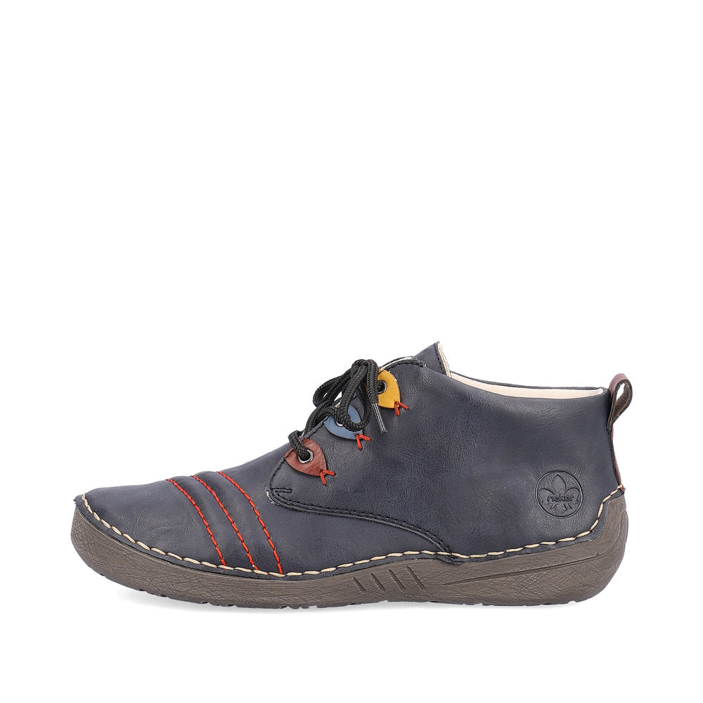 Rieker 52509-14 Navy Blue Combi Lace Shoes