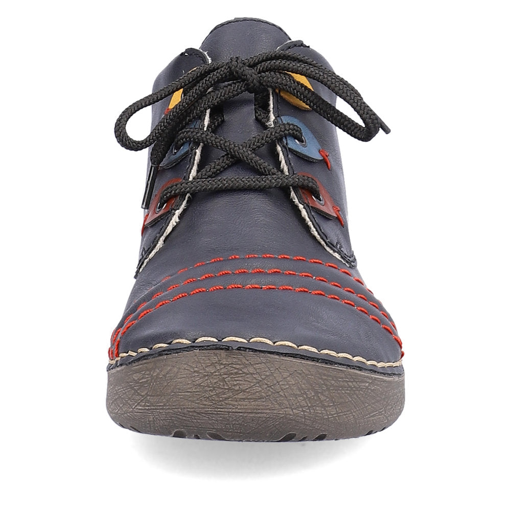 Rieker 52509-14 Navy Blue Combi Lace Shoes