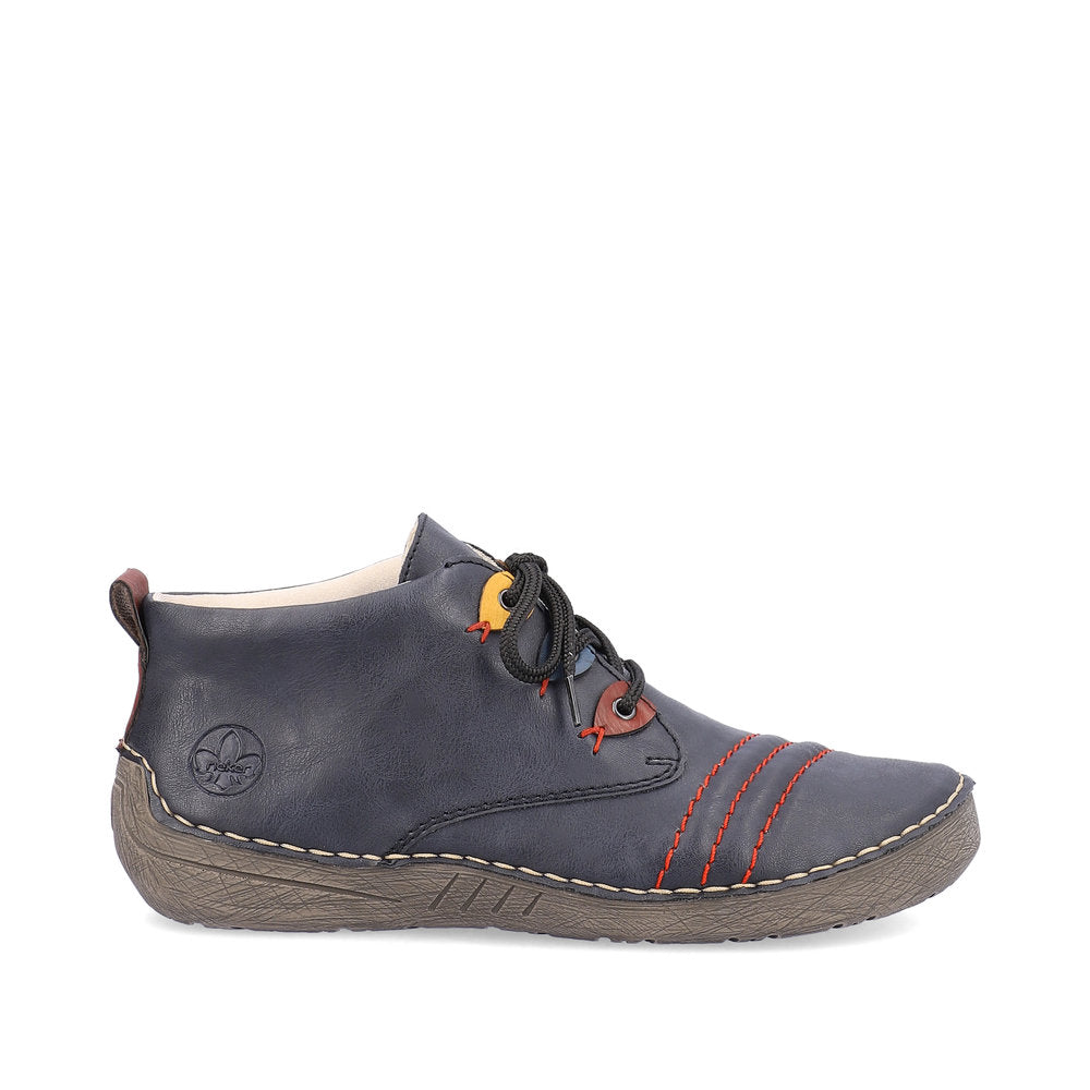 Rieker 52509-14 Navy Blue Combi Lace Shoes