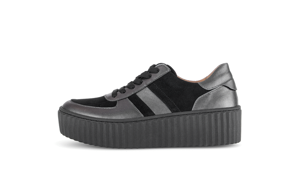 Gabor 53.203.17 Black & Antique Silver Trainers