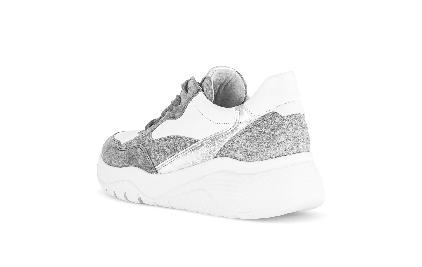 Gabor 53.451.10 Grey Steel, Silver & White Combi Trainers