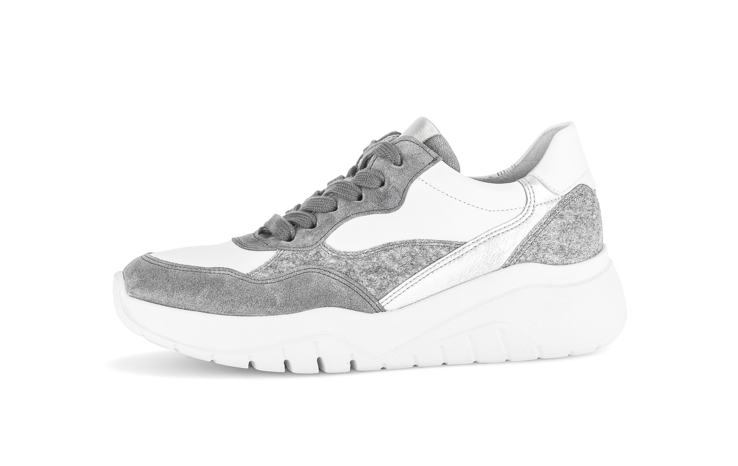 Gabor 53.451.10 Grey Steel, Silver & White Combi Trainers