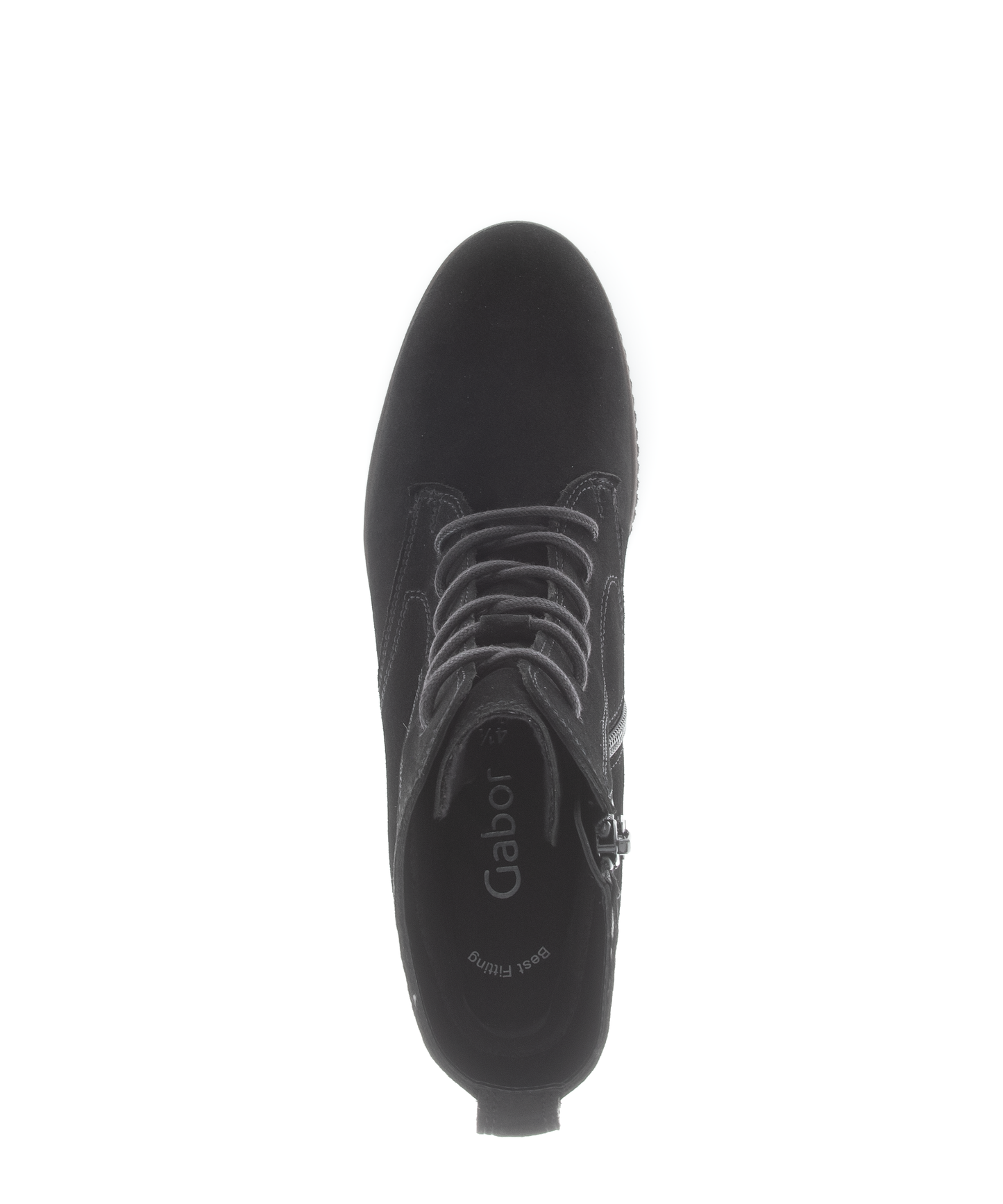 Gabor 54.781.17 Black Wedge Ankle Boots with Laces