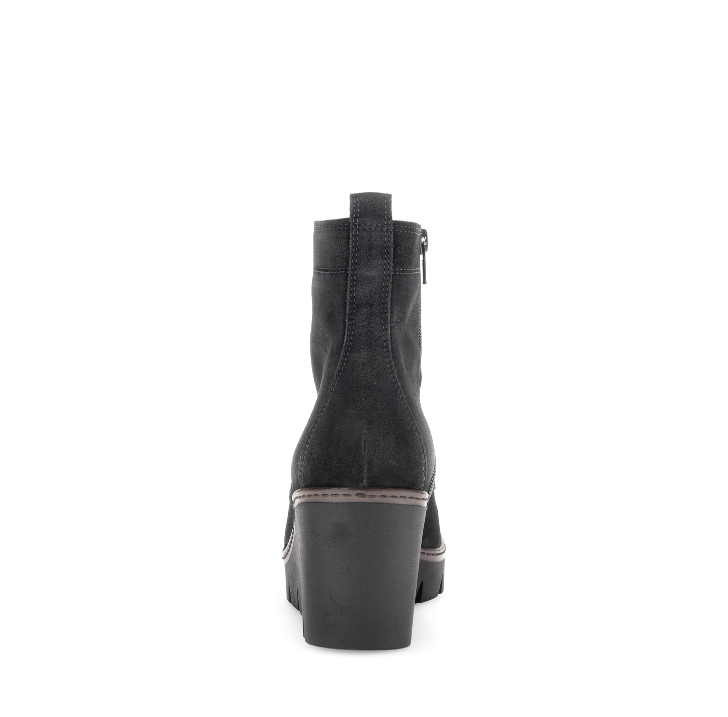 Gabor 54.781.17 Black Wedge Ankle Boots with Laces