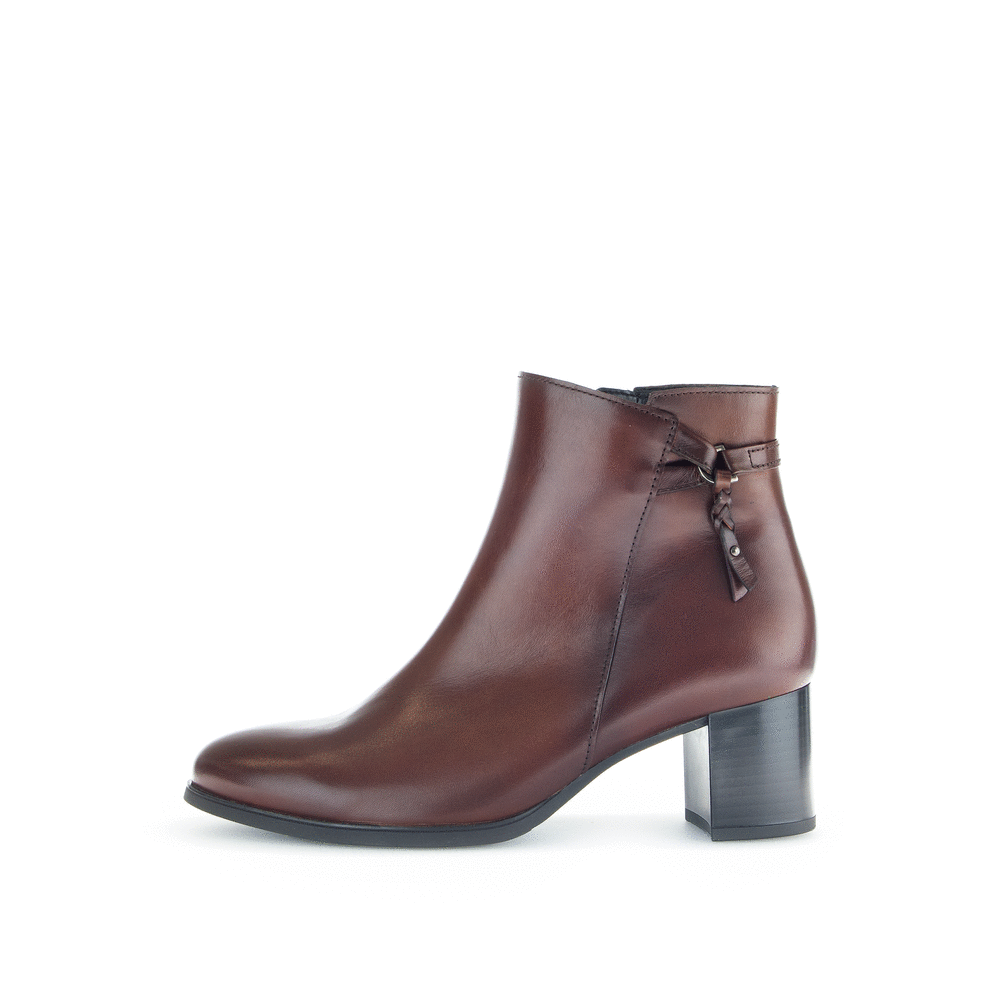 Gabor 55.692.24 Brown Ankle Boots with Side Tassel