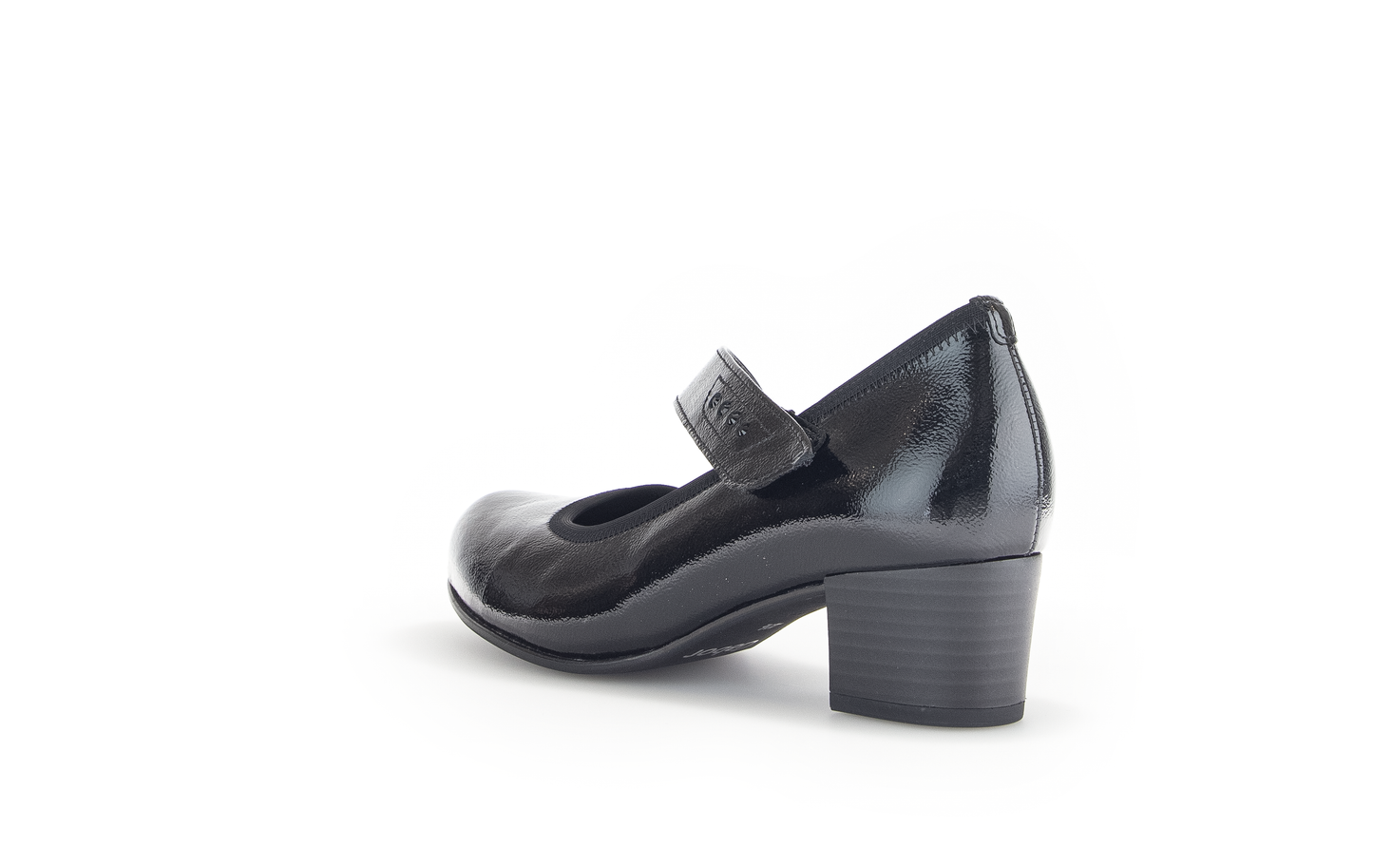 Gabor 56.149.97 Comfort Black H Fit Velcro Block Heels