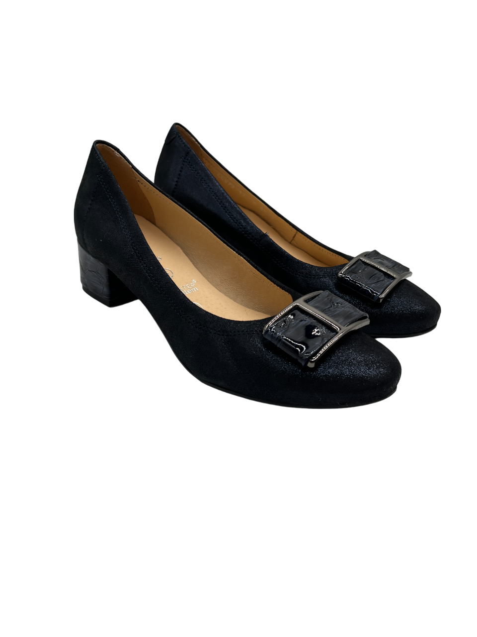 Bioeco by Arka 5632 2558+2307+1290 Navy Shimmer Block Heels