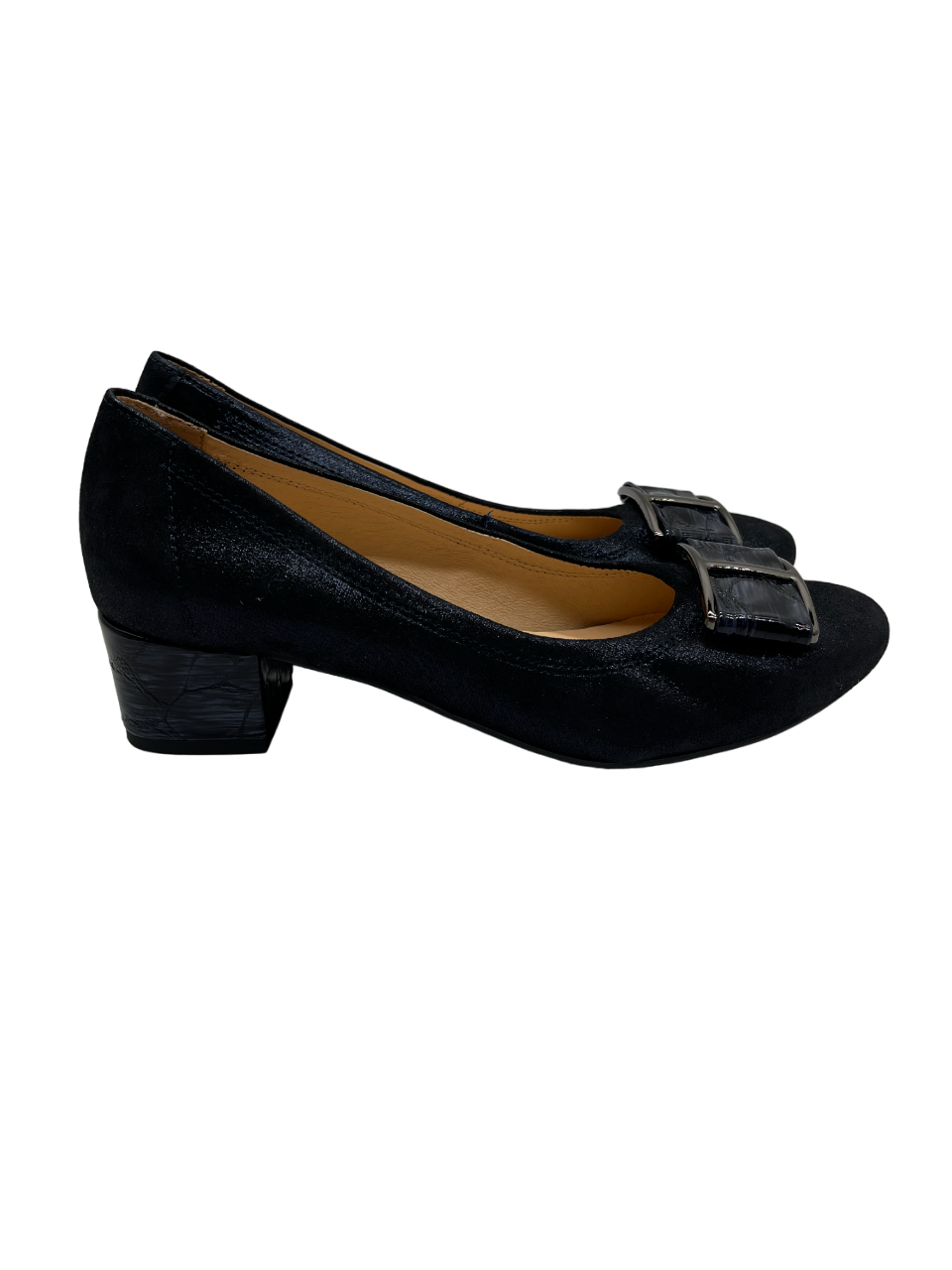 Bioeco by Arka 5632 2558+2307+1290 Navy Shimmer Block Heels