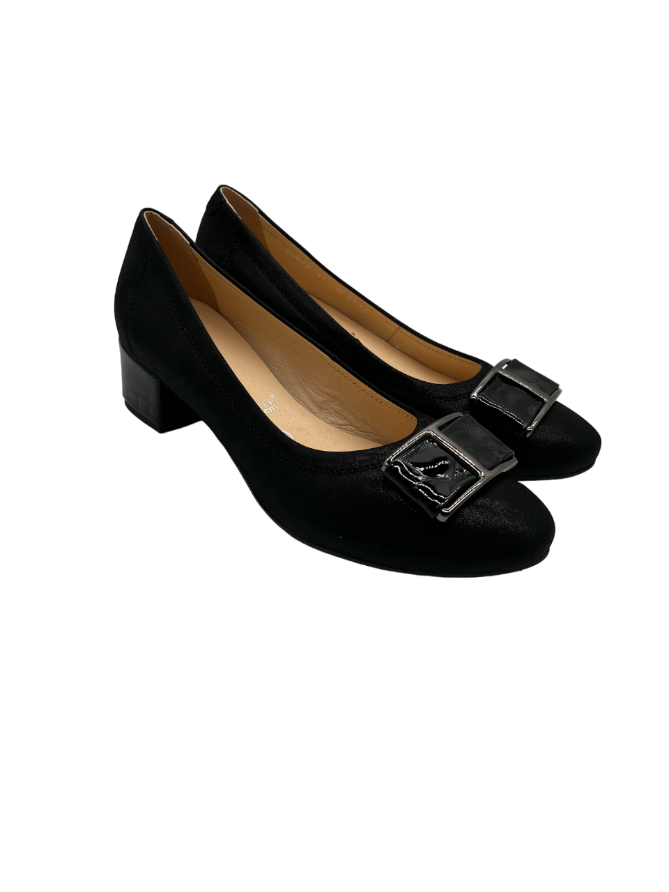 Bioeco by Arka 5632 2677+2308+1290 Black Shimmer Block Croc Heels