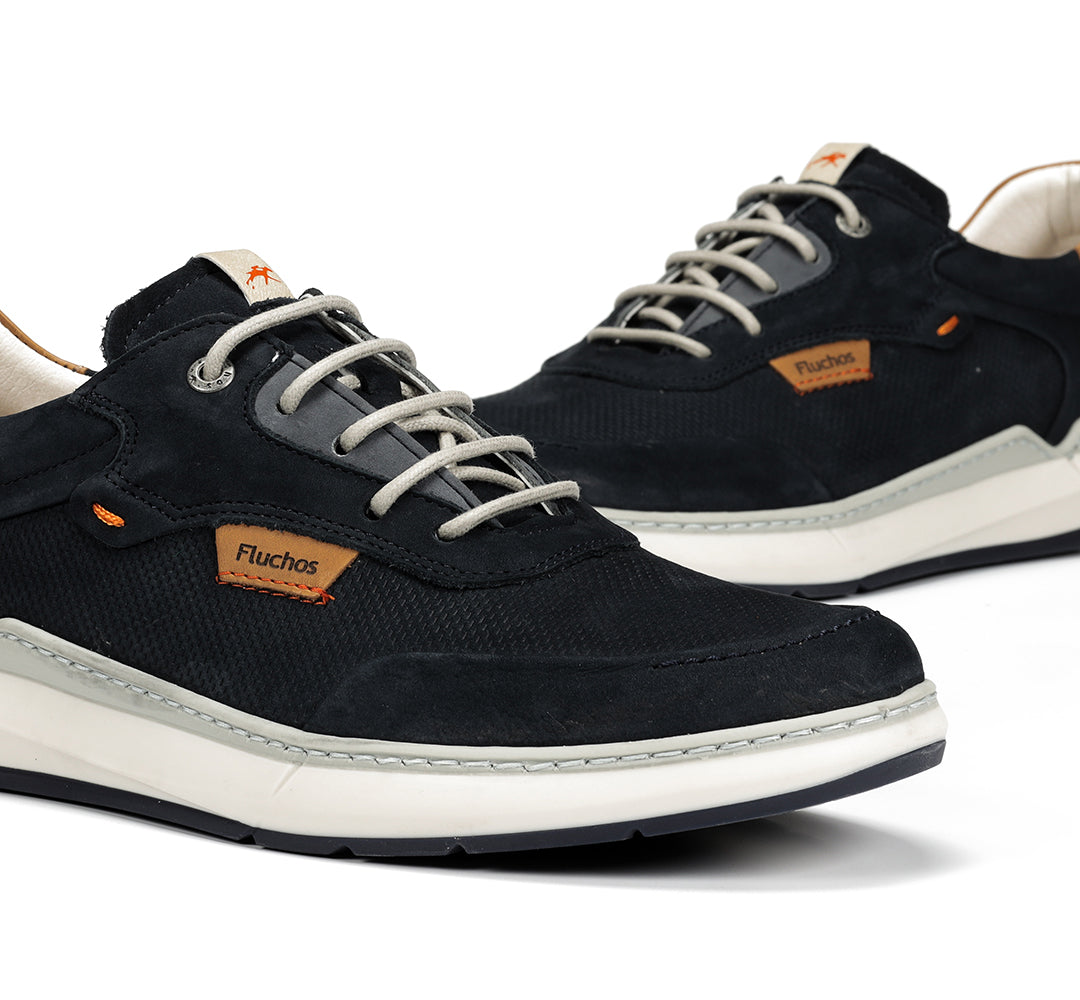 Fluchos F2210 Delbuck Oceano Navy Laced Shoes