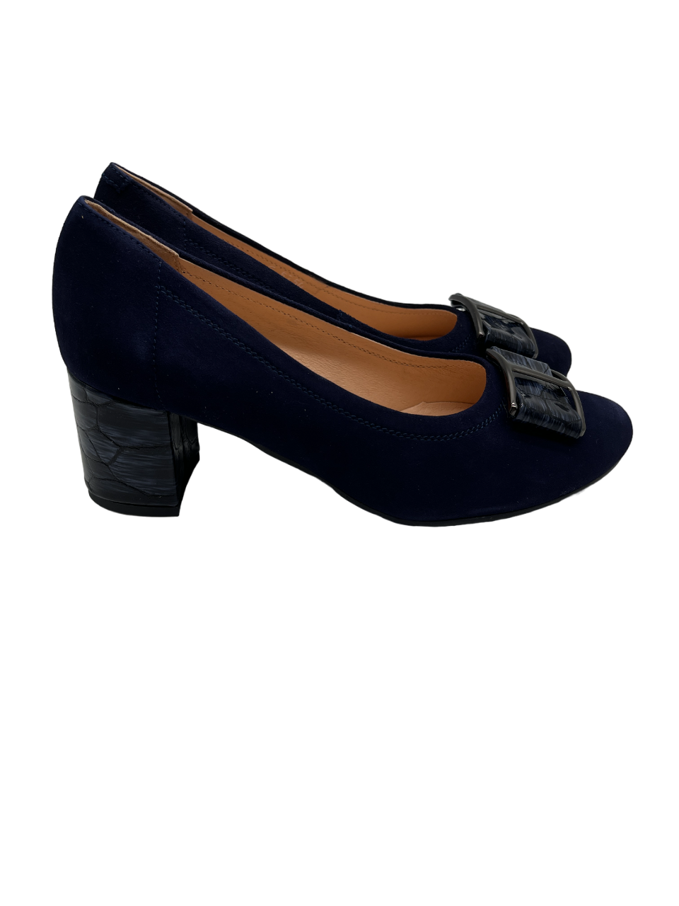 Bioeco by Arka 5754 1217+2307 Navy Suede Block Heels
