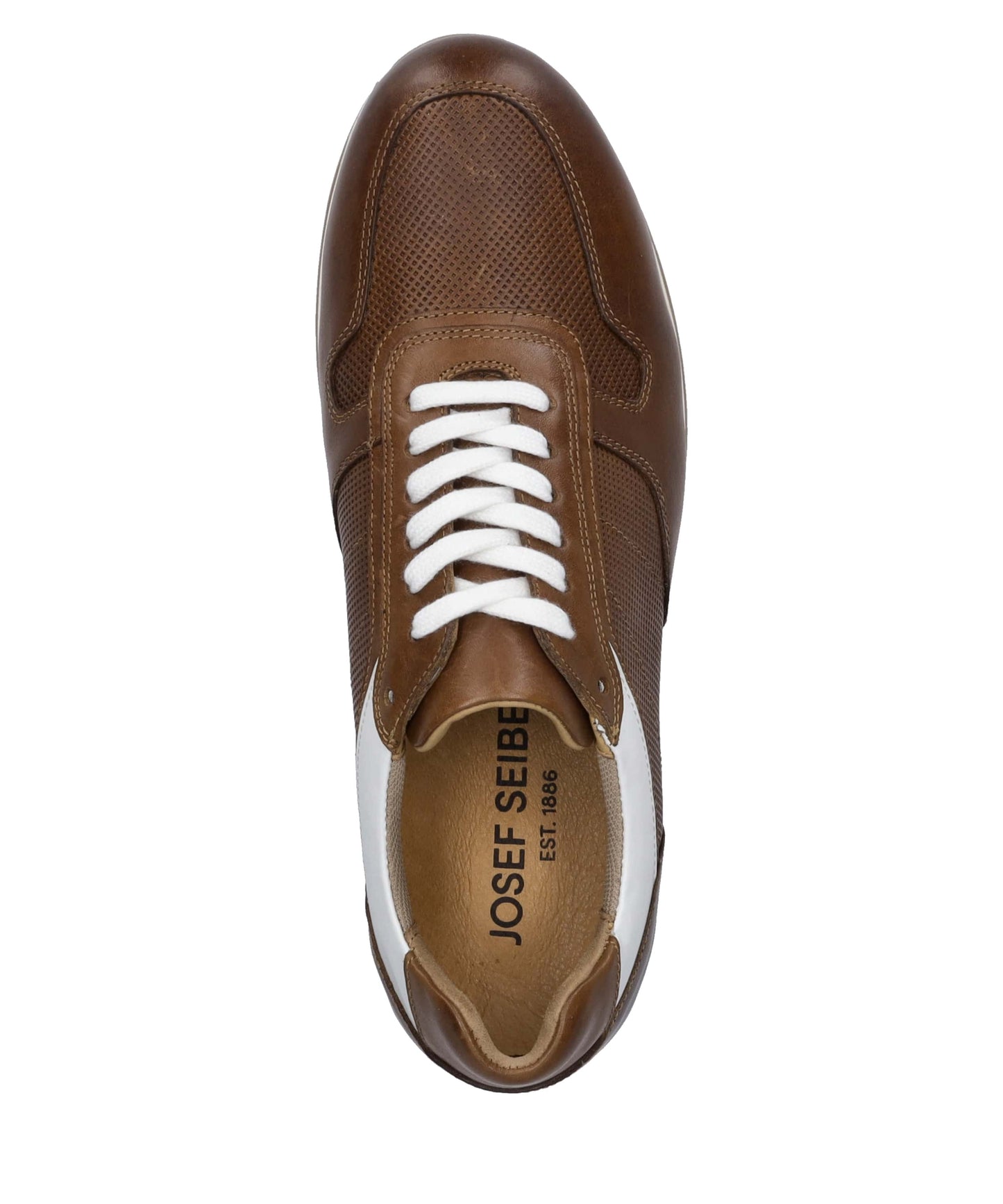 Josef Seibel 58201 TE320 370 Colby 01 Dark Tan Shoes with White Laces
