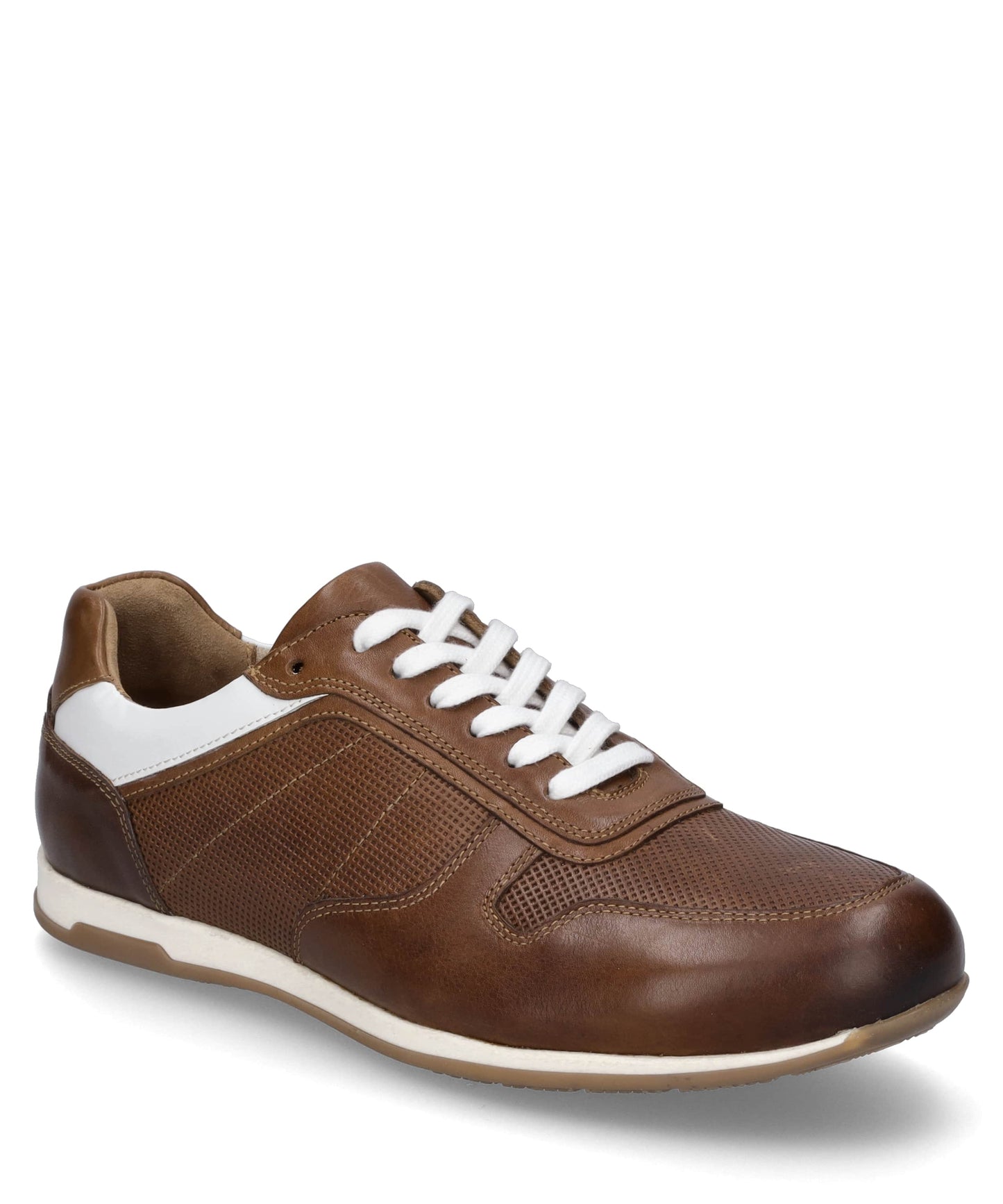 Josef Seibel 58201 TE320 370 Colby 01 Dark Tan Shoes with White Laces