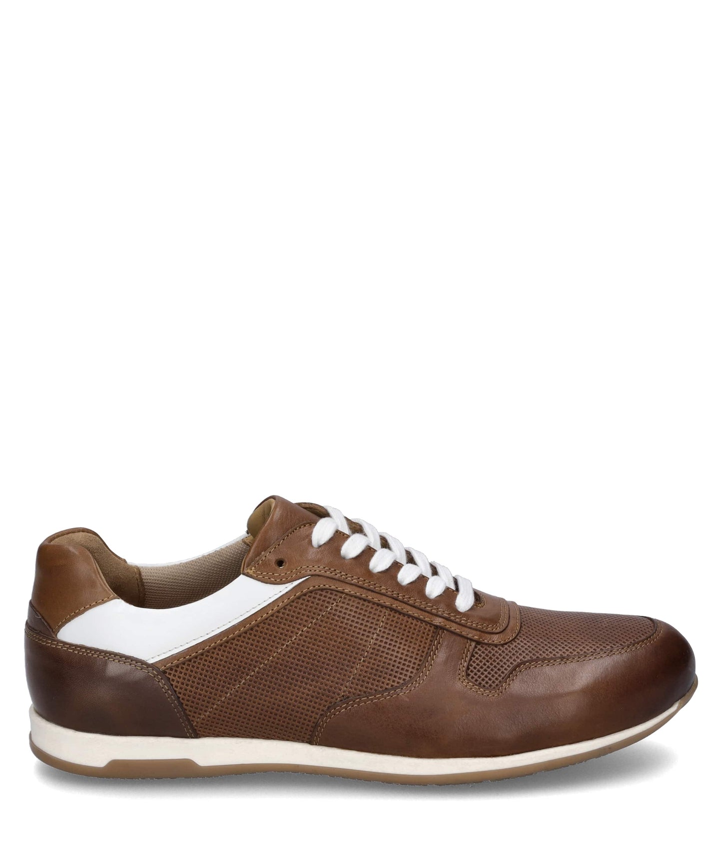 Josef Seibel 58201 TE320 370 Colby 01 Dark Tan Shoes with White Laces