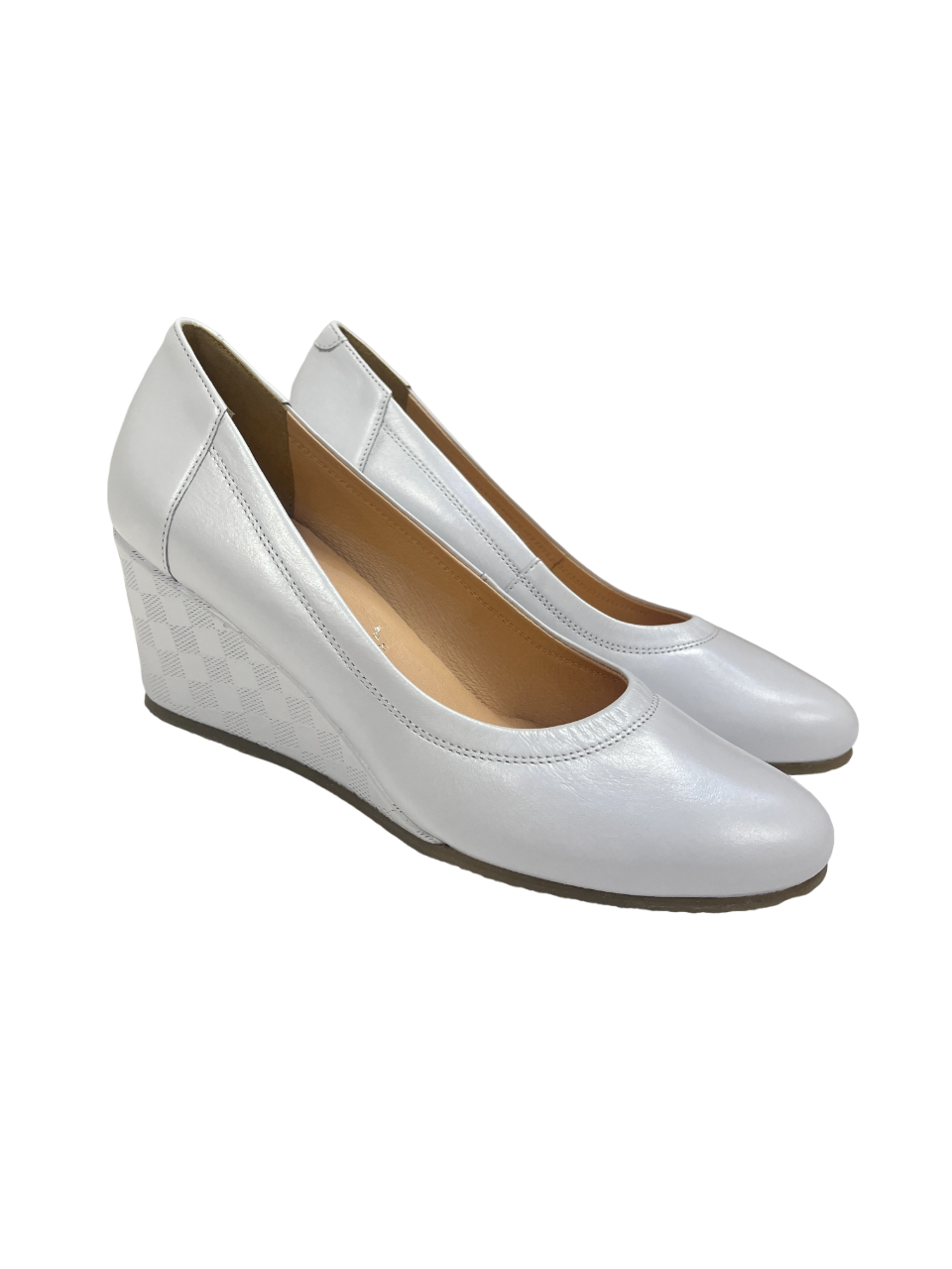 Bioeco by Arka 5899 2362+2414 White Leather Wedges
