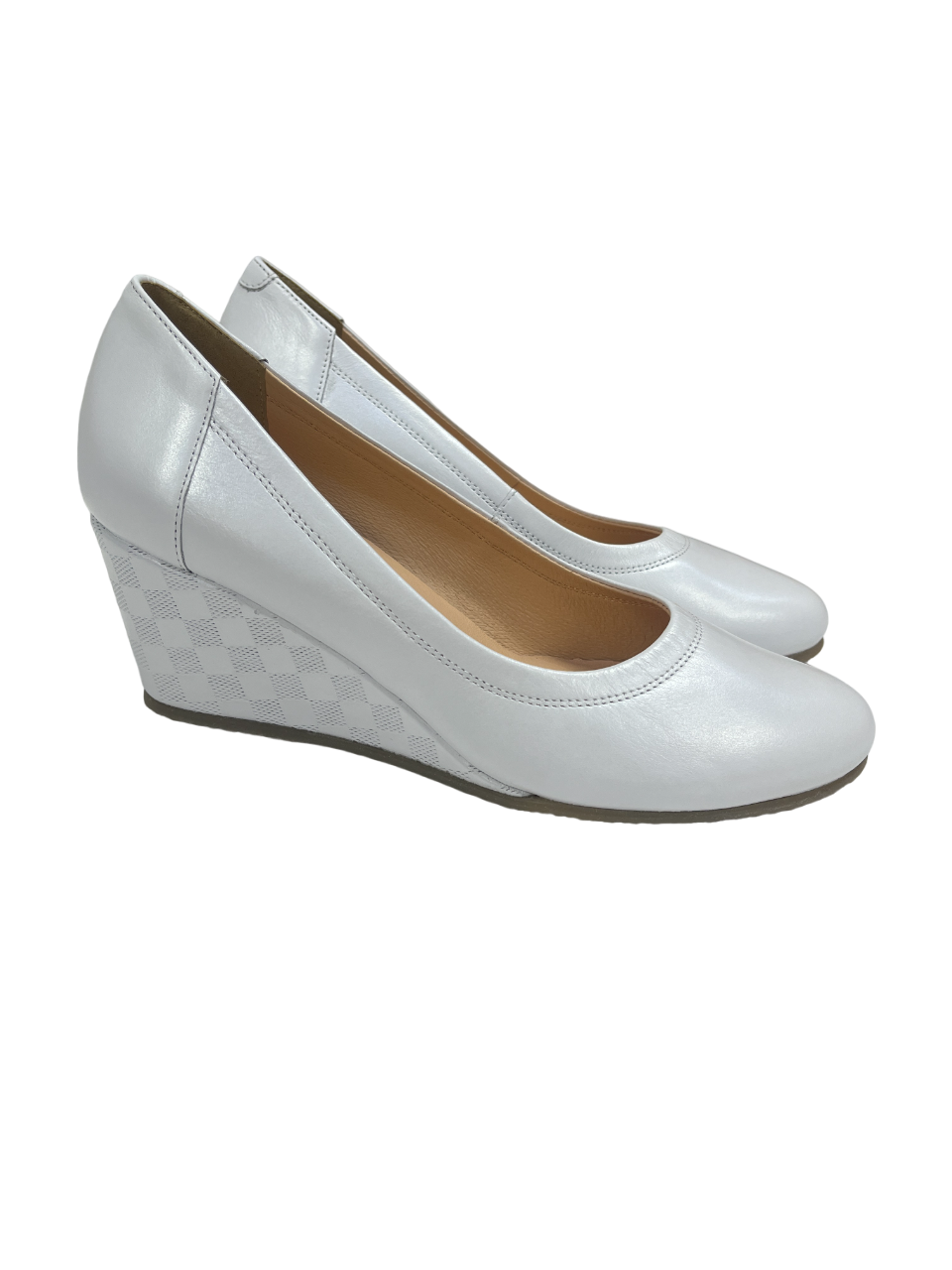 Bioeco by Arka 5899 2362+2414 White Leather Wedges