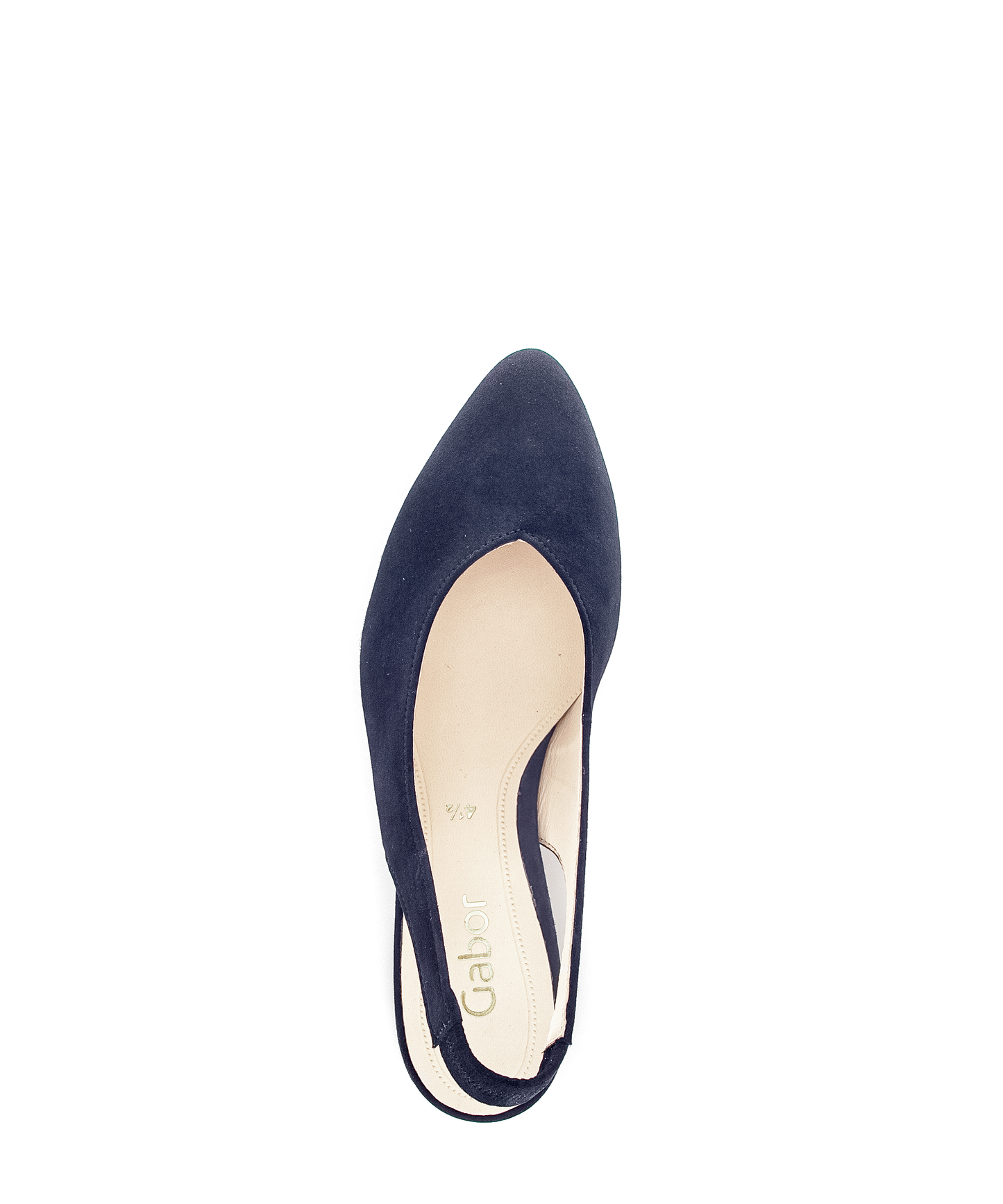 Gabor 61.520.16 Navy Slingback Low Block Heel Pumps