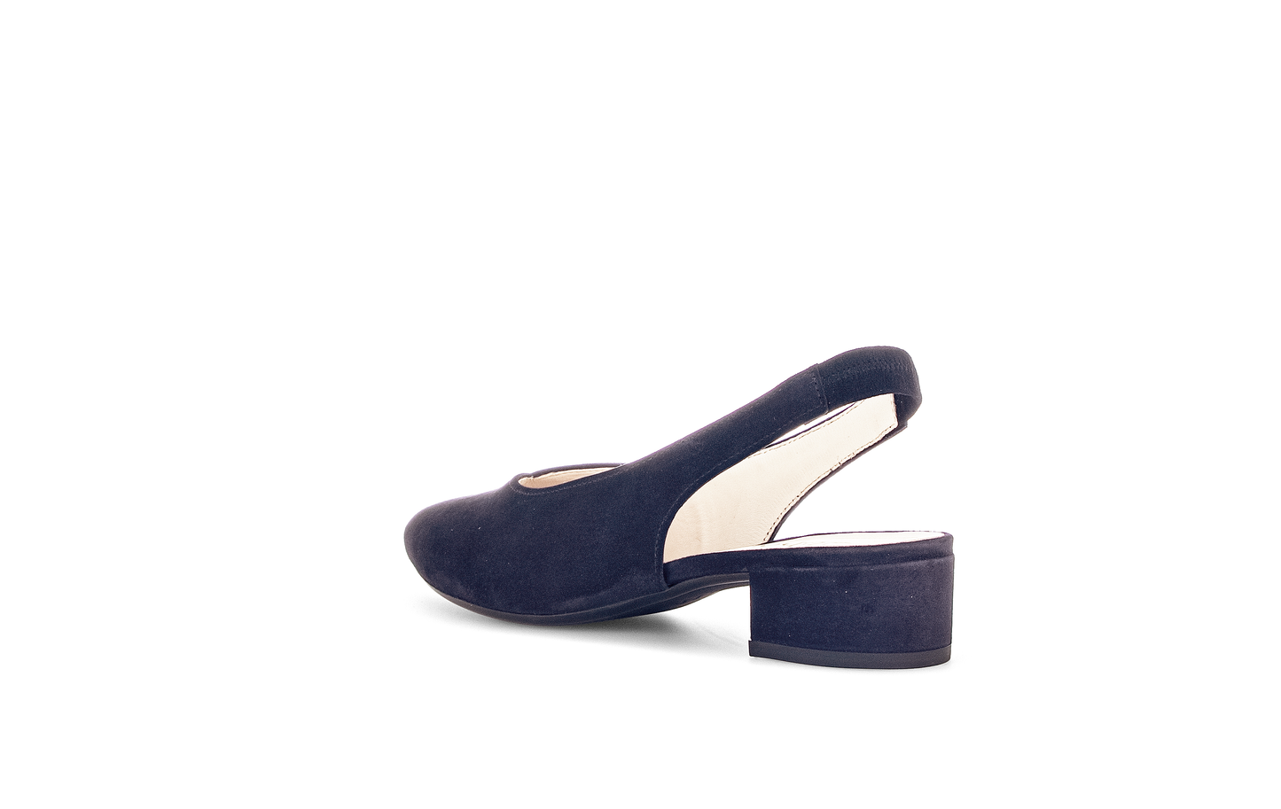 Gabor 61.520.16 Navy Slingback Low Block Heel Pumps