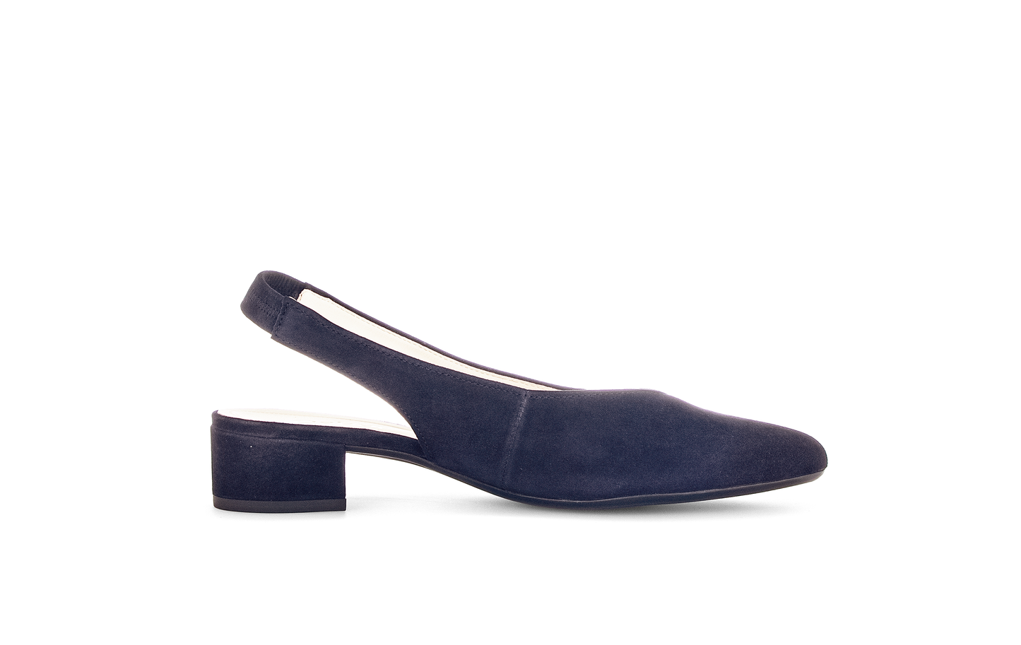 Gabor 61.520.16 Navy Slingback Low Block Heel Pumps
