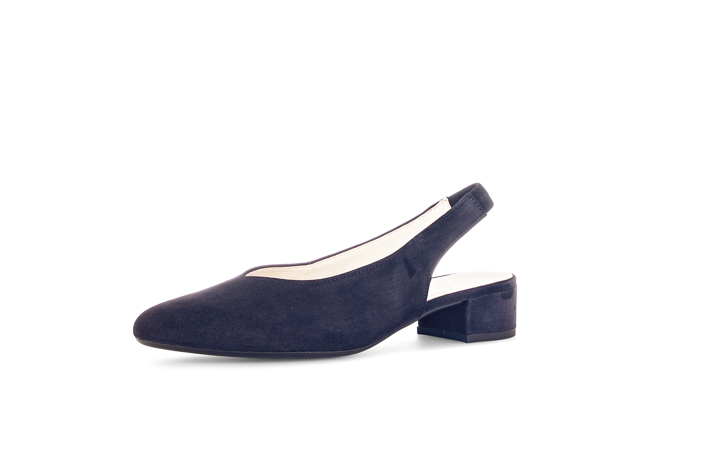 Gabor 61.520.16 Navy Slingback Low Block Heel Pumps