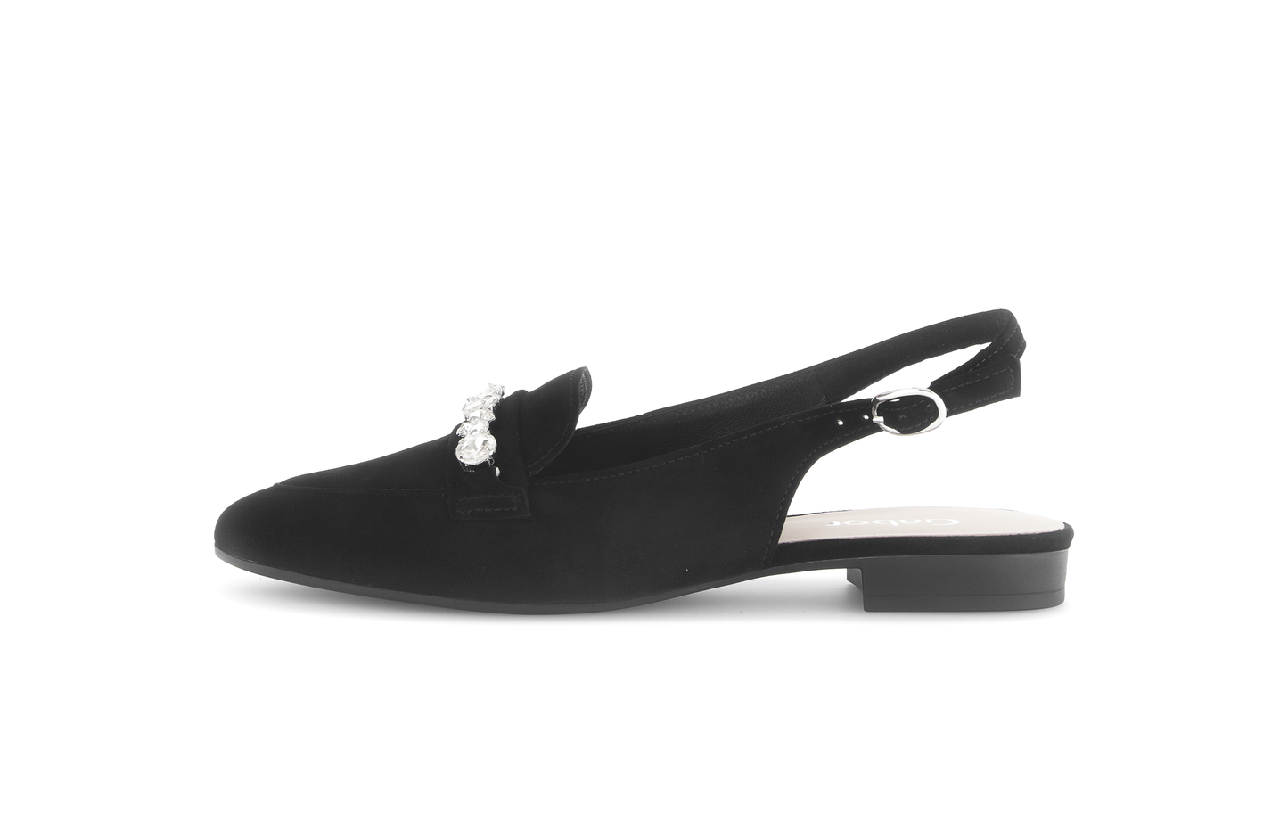 Gabor 61.531.17 Black Slingback Low Heel Pumps