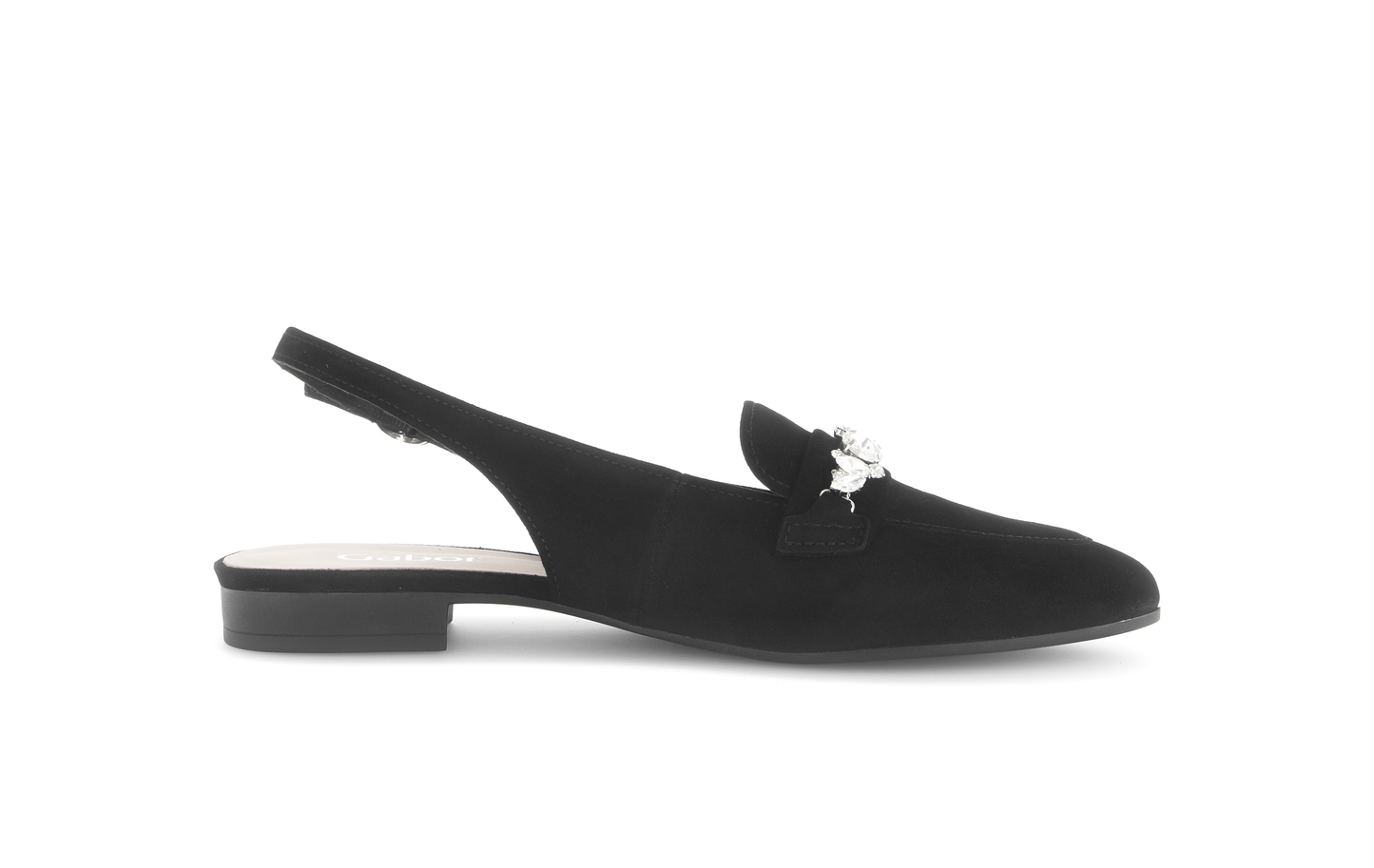 Gabor 61.531.17 Black Slingback Low Heel Pumps