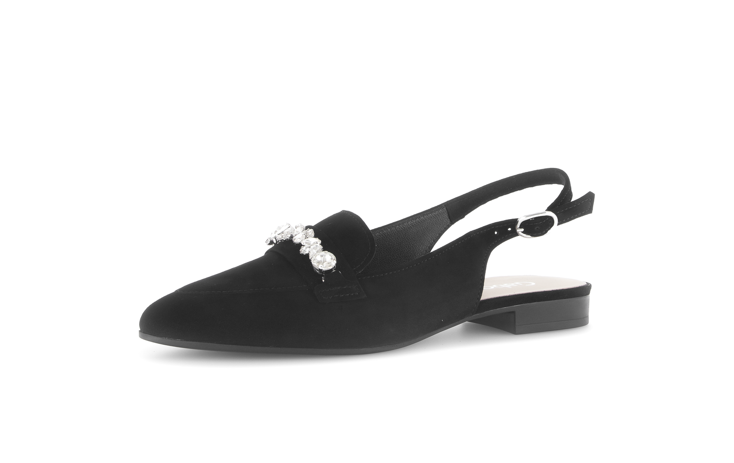 Gabor 61.531.17 Black Slingback Low Heel Pumps